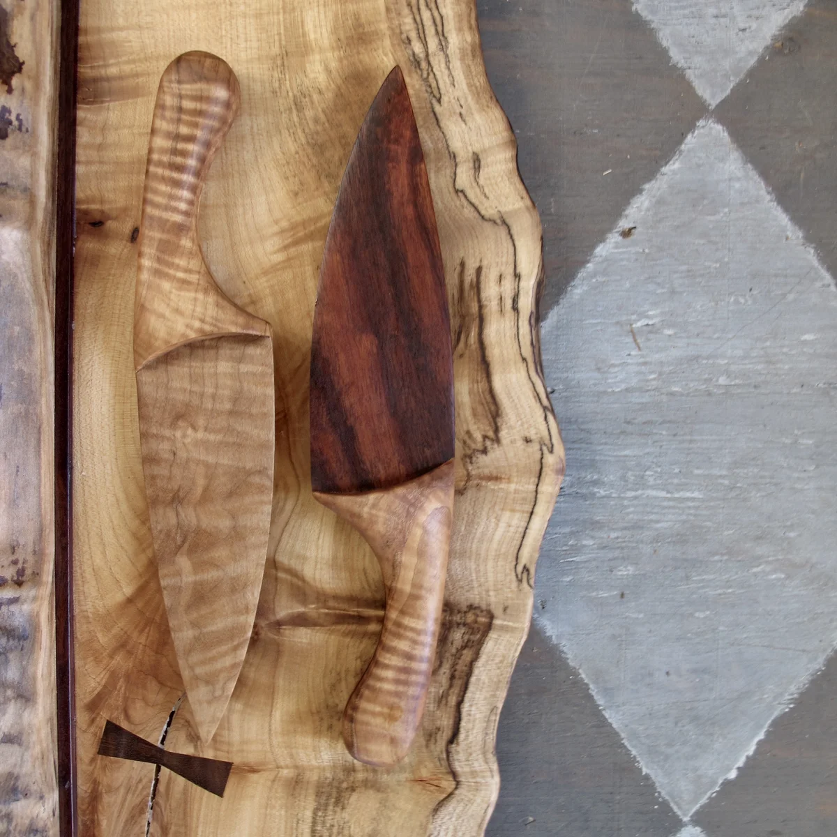 Cheese Knife on Cutting Board